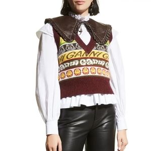 GANNI leather collar